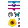 Calcomanías de Tatuaje de Rosa Tridimensional 3D Douyin Celebridad de Internet Impresión a Color Calcomanías de Tatuaje Mariposa Flor Calcomanías de Tatuaje Impermeables