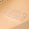 Caja de embalaje rectangular de plástico transparente PP con gancho, para guardar cuentas, artículos pequeños, papelería y accesorios; caja pequeña con tapa abatible