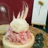 Regalo de San Valentín Hecho a Medida con Cubierta de Cristal Preservado Set de Adorno de Flor de Tongcao, Rosa Blanca, Hortensia Preservada