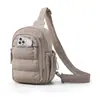 Bolsa de Ombro Pequena Transfronteiriça Puffer Acolchoada Crossbody Leve Multibolsos Adequada para Viagem Esportes Caminhada