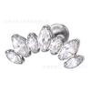 Guanzhiniu Studs para Labio de Titanio Zirconio Estilo Europeo y Americano F-136, Aretes Marquise, Joyería para Piercings Corporales Venta Directa de Fábrica, Ópalo