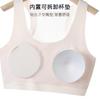 Traceless meninas cueca estudantes do ensino médio meninas período de desenvolvimento 10 um 14 anos de idade menina sutiã esportes colete de corrida