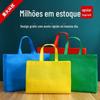 Em estoque filme de produção de sacola não tecida sacola de embalagem para viagem sacola de compras publicitária bolsa de mão de proteção ambiental espessa urgente