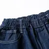 Ropa para Hombre North Boundary 2026 Verano Nuevos Shorts de Mezclilla Rectos Color Oscuro Pantalones Casuales de Longitud Media con Cordón para Hombre