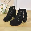 Botas de tacón alto con plataforma para mujer con delicados diamantes de imitación, estilo europeo y americano, con adornos decorativos que realzan la forma del pie