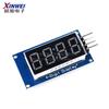 Módulo de Pantalla de Tubo Digital de 4 Dígitos con Puntos de Reloj Brillo LED Ajustable Controlador TM1637 Cuatro