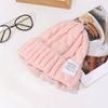 Gorro de punto con patrón de cáñamo a prueba de frío para niños, gorro de invierno cálido y cortavientos, gorro de lana para estudiantes, cara pequeña, combina con todo