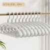 Perchas de Terciopelo Estilo Japonés para Uso Doméstico, Antideslizantes, que no Dejan Marca, Almacenamiento en Armario, Perchas para Mangas Cortas, Uso en Dormitorios para Estudiantes