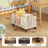 Estante de Almacenamiento para Mochilas Escolares, Carrito para Libros con Ruedas, Caja Móvil para Libros de Aula, Canasta de Almacenamiento de Libros Debajo del Escritorio