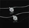 Estilo Ins Lujo Accesible Ultra Fino Gota de Agua Diamante Brillante Cadena Sencilla Colgante Collar para Mujer Otoño e Invierno Nuevo Cadena para Clavícula de Viajera