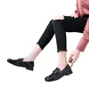 Zapatos Nuevos de Mujer Primavera Estilo Británico Charol Planos Slip-On Mocasines Versátiles Zapatos de Cuero