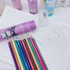 Lápiz de madera para colorear de 12 colores con forma de perro canela Kurome kt, con mina de color y pincel para cepillar.