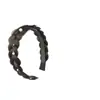 Elegante Diadema Trenza Espina de Pescado de Perlas con Corona Alta, Antideslizante Dentado, Accesorio para el Cabello que Reduce la Edad, Diadema Perezosa para Presionar el Cabello