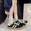 Zapatos de Entrenamiento Moral Otoño e Invierno para Mujer 2025 Nuevo Estilo Preppy Retro Zapatillas Deportivas de Suela Gruesa Versátiles Casuales Zapatos de Mujer Forrest Gump