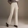 Calça Micro Flare Elegante e Versátil para Mulheres 2026 Outono/Inverno Novo Cintura Alta Emagrecedor Casual Longa Modeladora de Corpo Chique Calça Flare