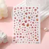Arte de Uñas de Rosa Estilo Japonés Flor de Rosa Pegatina para Uñas Pegatina de Uñas de Hada Colorida