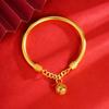 Palacio del Patrimonio Antiguo Pulsera de campana Hortensia Moda Nacional Pulsera dorada elegante para mujer Estilo chino Exquisito Mismo estilo que el pequeño libro rojo