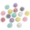 Cadena de diamantes de imitación de perlas de color caramelo con agujero recto, cuentas pesadas para bricolaje, accesorios de cadena para teléfono móvil, cuentas sueltas