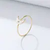 Anel de Lua em Prata Esterlina S925 com Epóxi para Mulheres Estilo Ins de Nicho Transfronteiriço Europeu e Americano Anel Pequeno Fresco Simples Pulseira de Prata