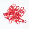 Llavero de aleación pintada de colores caramelo con clip de perro, gancho en forma de U pintado en spray de colores, colgante para bolso, accesorios para joyería DIY