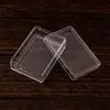 Caixa Plástica Transparente Retangular Pequena com Tampa Material PS de Grau Alimentício Embalagem para Doces Presentes Acessórios