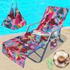 Funda para Silla de Playa Transfronteriza Funda para Silla de Playa de Microfibra Bolsa Funda para Silla de Playa Serie a Rayas de Impresión Digital 3D