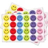 Pegatinas de Frente de Color Mixto de 2.5 cm con Expresión de Llanto Lindas para Estudiantes Niños Recompensas Fomentar Pegatinas Redondas de Sonrisa