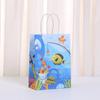 Bolsa de pesca de dibujos animados bolsa de regalo impresa bolsa de papel kraft al por mayor bolsa de compras bolsa para llevar