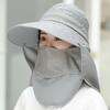 Chapéu de Sol para Mulheres Verão Versão Coreana Anti-UV Carro Elétrico Chapéu de Aba Larga Chapéu Vazio de Topo Chapéu de Sol Destacável Atacado