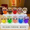 Muñeca de Gato Kt de Dibujos Animados con Arena Líquida en una Botella Venta al por Mayor Decoración Creativa para Escritorio Llavero Acrílico Colgante Pequeño Accesorio