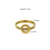 Anillo Romano de Oro Rosa con Microincrustaciones de Diamante Estilo Coreano para Mujer, Hecho de Material 316, Joyería de Nicho, Anillo de Dedo Índice de Moda para Apilar