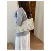 Bolso de Verano Tejido Hueco para Mujer 2026 Nuevo de Moda Tendencia Coreana Bolso Tote Gran Capacidad Bolso de Hombro Único para Viajar