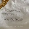 Horquilla para mujer Tuanfeng Austrian Flash Diamond, pinza de un solo carácter, pinza lateral para flequillo, pinza lateral con cristales de imitación, dulce y fresca, estilo hada.