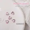 Arte de Uñas Punta Inferior Corazón Torcido Joyería de Diamantes Super Brillante Lujo Cristal Corazón de Melocotón Hacha Diamante Grande Rosa Decoración de Uñas Diamante de Amor