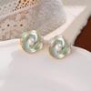 Aretes Retro Franceses Camelia Zircón Perla Diseño Nicho Sensación Pétalo Aretes Pin Plata Aretes Lujo Ligero