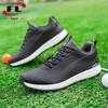 Novos Sapatos de Golfe Masculinos para Outono e Inverno Xadrez Respirável Casuais Antiderrapantes Resistentes ao Desgaste para Exterior com Travas