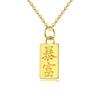 Collar de Oro Shuibei 999 Oro Puro Colgante Fu Collar Entrelazado 3D Oro Duro para Mujer Oro Puro Industria de la Belleza Estilo Caliente
