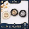 Estrella de Cinco Puntas Punto Aceite Hebilla Cosida a Mano Lana Metálica Abrigo Chaqueta Traje Hebilla Formal Accesorios de Ropa Jinda