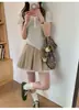Camiseta de Manga Corta con Botones de Lyocell Tencel Acetato Lino para Mujer, Verano Ligera Estilo Coreano Casual Ajustada Camiseta Básica