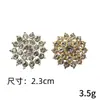 Nuevo Estilo Full Diamante Aleación Redondo Estilo Chanel Accesorios para Zapatos y Bolsos Accesorios de Ropa DIY Accesorios para Suéter Abrigo Camisa