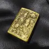 Vendas Transmitidas ao Vivo de Isqueiros Metálicos de Zinco com Roda de Pedra, Personalizados e Criativos, Estilo Vintage Masculino, a Querosene