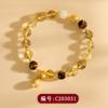 Atacado Cristal Natural Cristal Amarelo Olho de Tigre Pedra Besta Dourada Andorinha Pulseira Nova Moda Literária Chinesa Pulseira Joia Presente