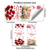 Pegatinas de Cristal de Rosas Rosas para el Día de San Valentín Son Adecuadas para Dormitorio, Sala de Estar, Balcón, Decoración Festiva y Embellecimiento Pegatinas Electrostáticas