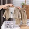 Elegante Conjunto de Otoño para Niños 2025 Nuevo Conjunto Casual de Tres Piezas de Mezclilla con Estampado de Letras para Niños