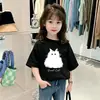 Camiseta Infantil de Algodão Puro para Meninas de Manga Curta, Roupa de Verão para Bebê Menina, Roupa de Meia-Manga, Nova Camiseta Top Estilosa Fina da Moda 2026