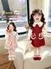 Vestido de Punto para Niña Otoño 2026 Estilo Nuevo Estilo Primavera y Otoño Infantil Vestido de Princesa Ropa de Otoño para Bebé Falda de Punto