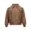 Chaqueta de cuero con solapa retro estilo americano para hombre y mujer, chaqueta de trabajo holgada que combina con todo, chaqueta informal de moda para otoño e invierno, estilo Hong Kong.
