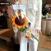 Girasol Extra Grande Ramo Listo Día del Maestro Regalo de Agradecimiento Girasol Tejido a Crochet Regalo para Estudiante para Maestro