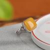 Anillo cuadrado de cera de abejas de plata esterlina Yilu S925, estilo étnico, retro, elegante, temperamento ajustable, anillo de mujer