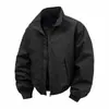 2026 Nueva Chaqueta de Vuelo para Hombre de Color Sólido con Cuello Alto para Otoño/Invierno Transfronteriza, Talla Grande Moda Casual Abrigo para Deportes al Aire Libre
